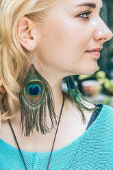 Peacock Feather Earring